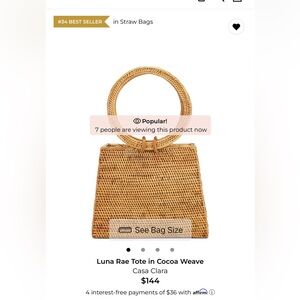 Elegant Tan Woven Handbag